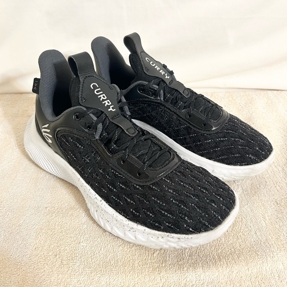 Under Armour Curry Flow 9 Black/White size 8.5 MEN’S BASKETBALL SHOES - Picture 2 of 8